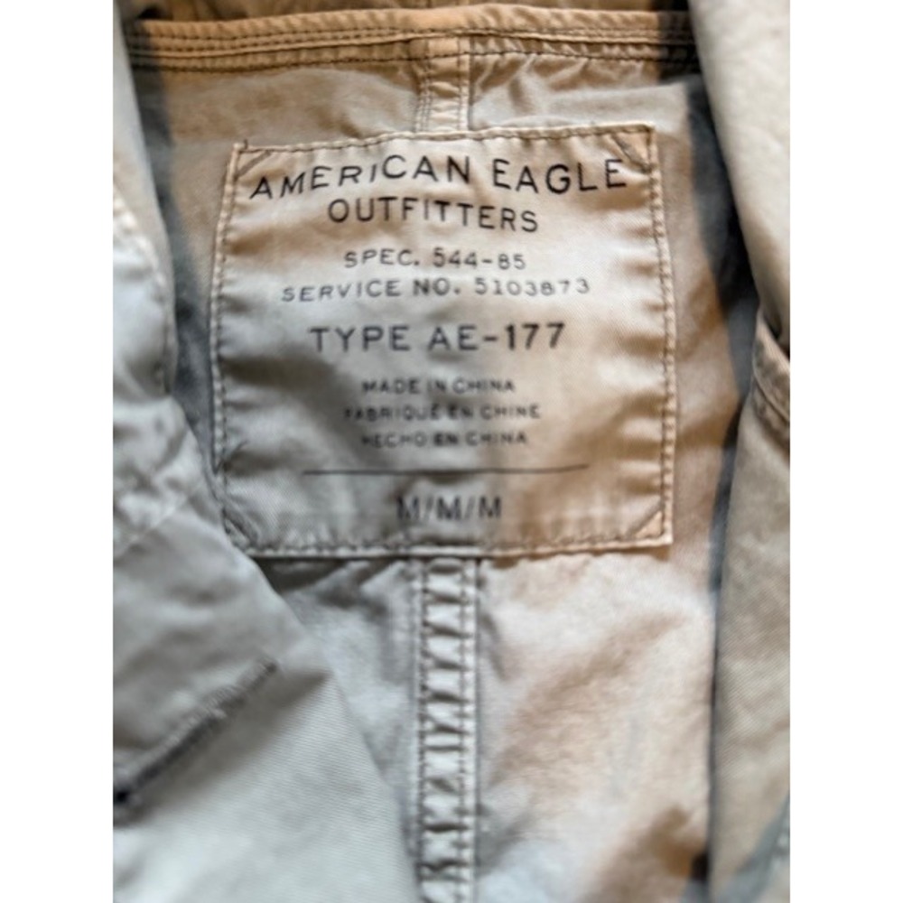 American Eagle‎ Outfitters Olive Green Hooded Utility Jacket Size M EUC - Picture 4 of 7